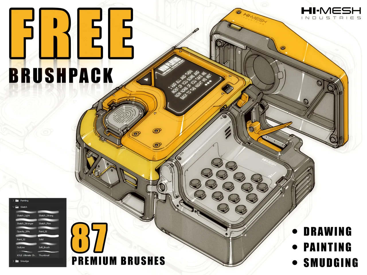 Free photoshop brushes for premium lineart, painting and drawing.