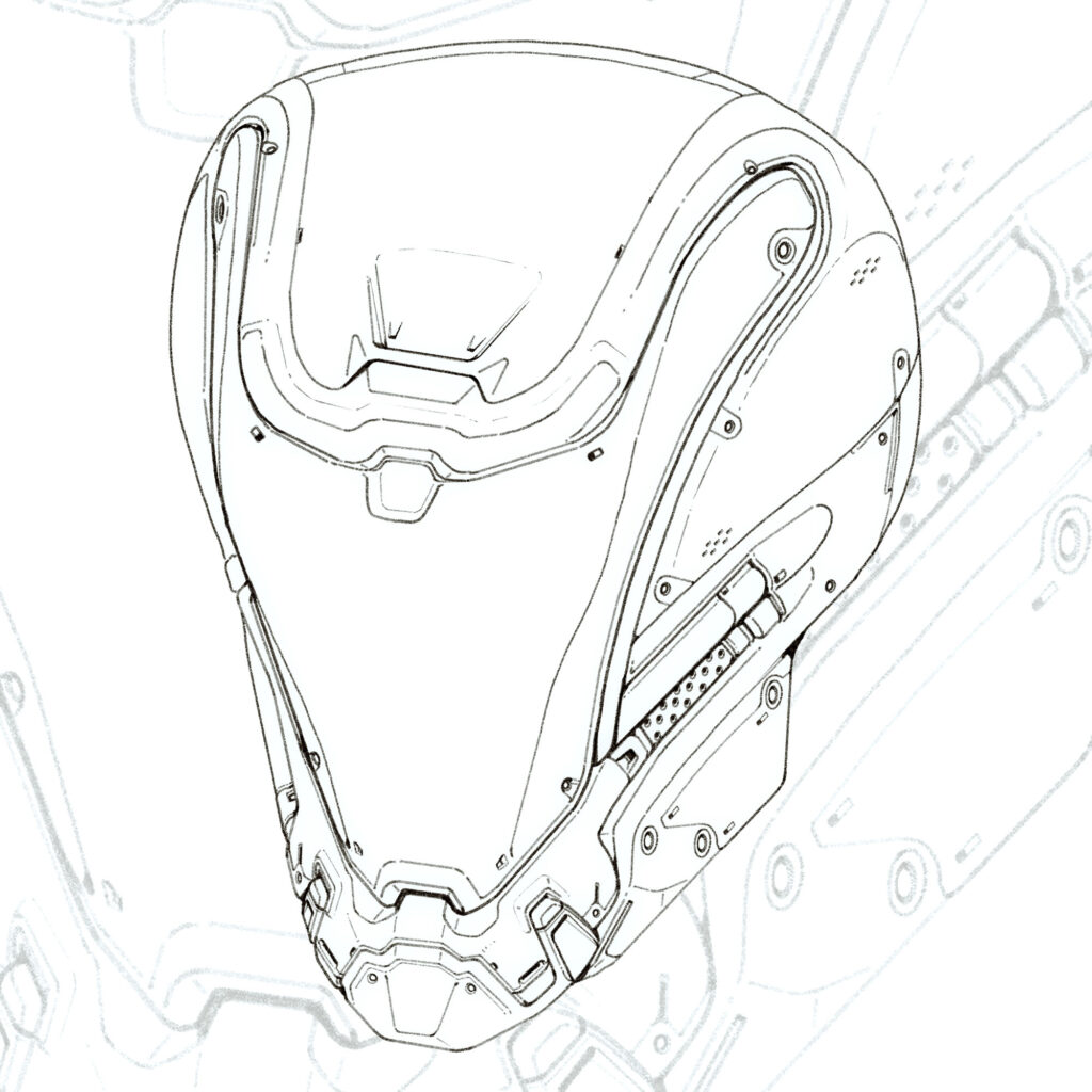 Example of professional line art with smooth confident lines, clear shapes, and controlled line weight variation.